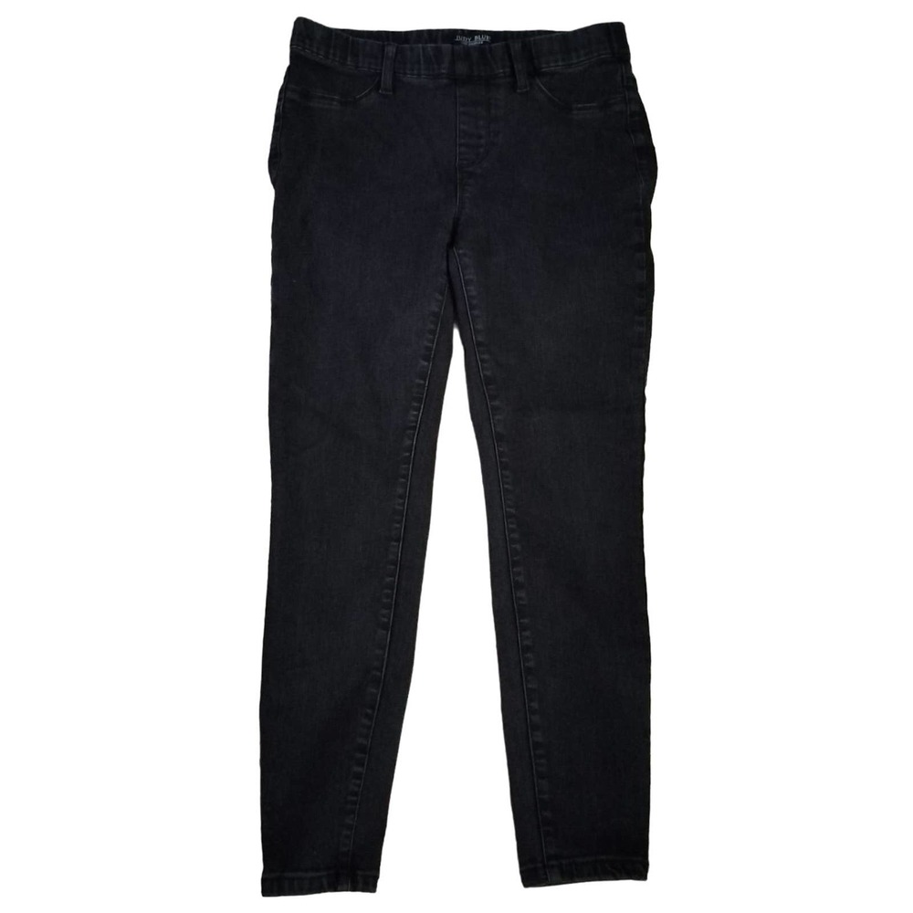 Judy Blue Size 28 Skinny Fit Elastic Waist Pull On Black Jeans